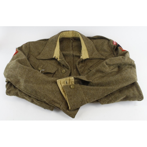 1748 - WW2 1940 pattern battle dress blouse dated 1944 34-35 inch waist with Royal Norfolk Regiment titles ... 