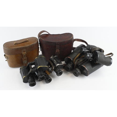 1757 - WW2 binoculars three pairs including US 7x50 ,1941 dated British Taylor Hobson x6 and a pair of Germ... 