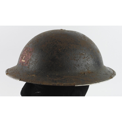 1764 - WW2 British National Fire Service Brodie Helmet. The helmet of usual form with hand painted NFS deca... 