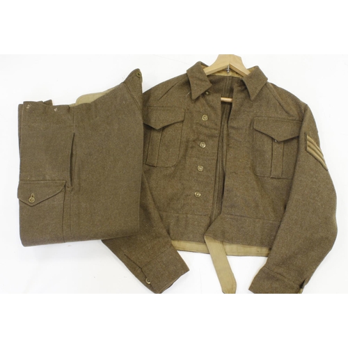 1770 - WW2 Essex 101 Home Guard 1940 pattern battle dress blouse and battle dress trousers complete with it... 