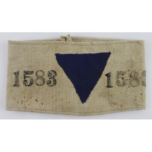 1776 - WW2 German 3rd Reich Concentration camp armband worn by Jehovah witnesses.