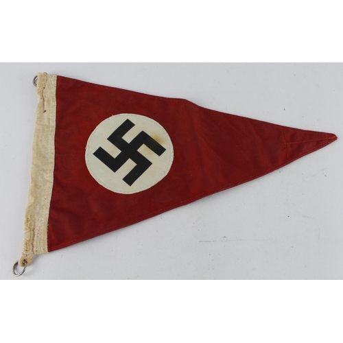 1790 - WW2 German 3rd Reich NASDAP army car pennant dated 1939.