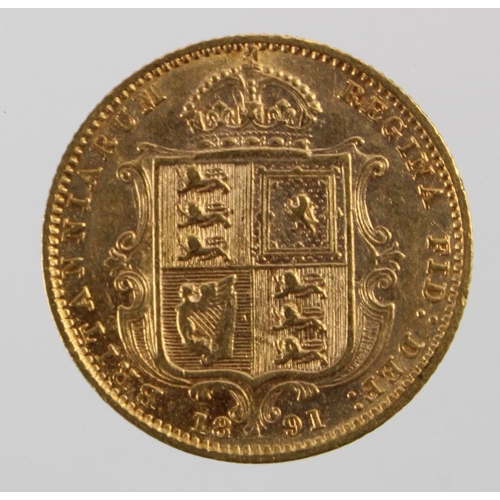 18 - Half Sovereign 1891 aVF