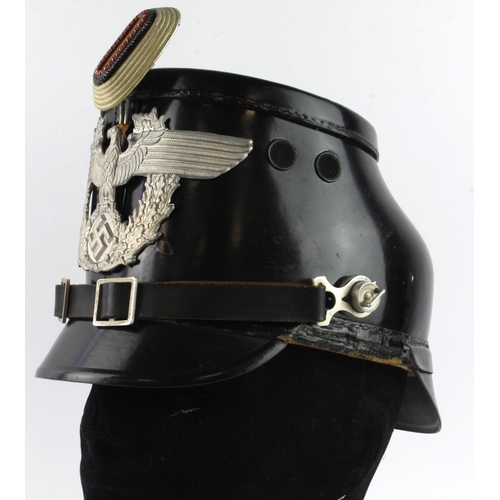 1808 - WW2 German Auxiliary Municipal Police Shako Helmet.