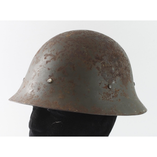 1843 - WW2 Japanese Civil Defence (Home Guard) Helmet with liner.