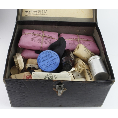 1847 - WW2 Luft Shultz (Air Raid Police) Small First Aid Kit with various dressings etc.