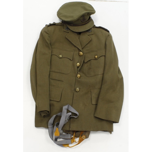 1856 - WW2 officers uniform to a Captain  in the DLI complete with jacket, hat, trousers named in the pocke... 