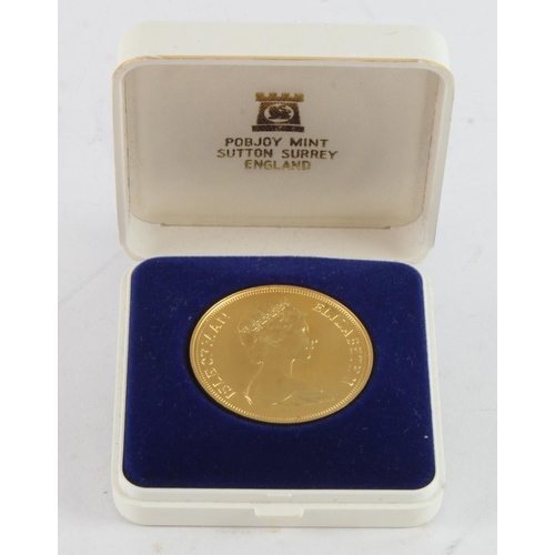 254 - Isle of Man gold Millennium coin 1979, 39.75g 22ct gold, AU cased with cert.