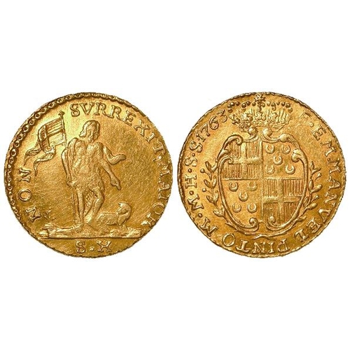 257 - Malta gold 10 Scudi 1763, 7.86g. KM# 272. EF