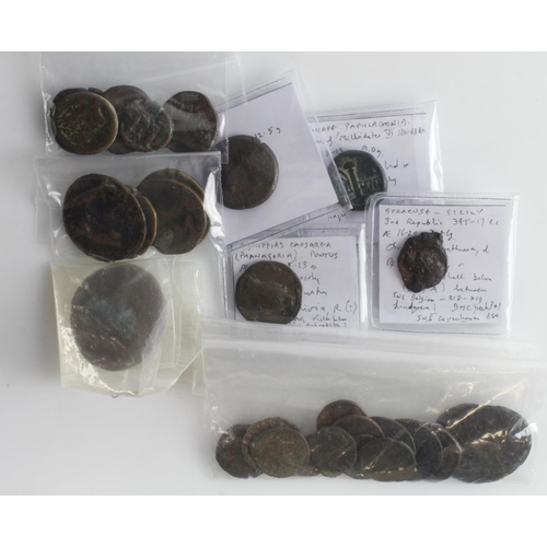 275 - Ancient bronze coins (30): Several Greek including Syracuse and an autonamous 