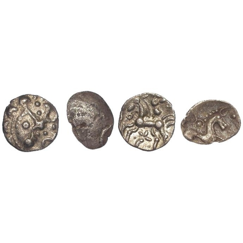 288 - Celtic Britain silver units (2): Dobunni, Allen type, head r. / triple tailed horse l., flower below... 