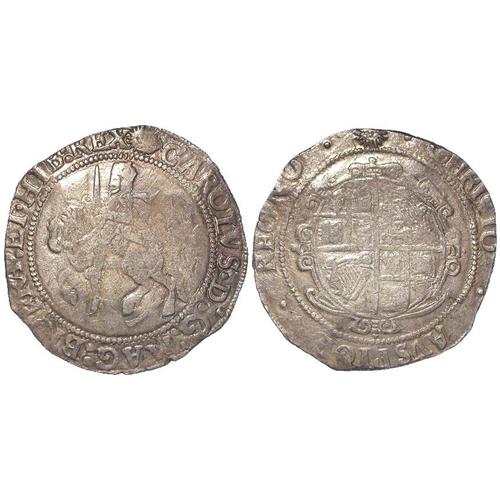 298 - Charles I silver Halfcrown under Parliament, mm. sun over eye, S.2778. 13.96g.  VF, weak in places.