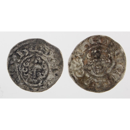 366 - Short Cross silver Pennies (2): John, Class 5c, moneyer Abel, London, S.1352, 1.27g, Fine; along wit... 