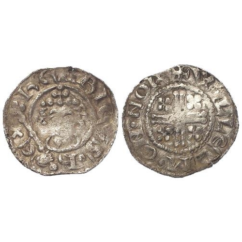 367 - Short Cross silver Penny of Henry II, class 1b, Northampton mint, moneyer Willem. S.1344. 1.25g. Lig... 