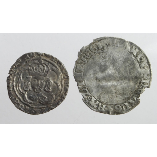 370 - Tudor silver (2): Henry VII Halfgroat of Canterbury, mm. tun, rosette stops, S.2210, short of flan n... 