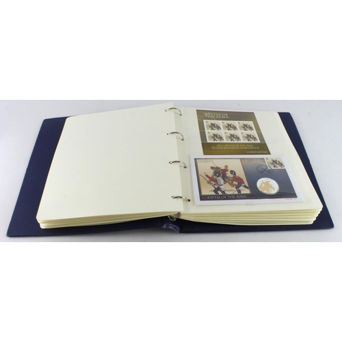 570 - Jersey 2009: 12 Great Battles, complete set of crown-size silver proof coins in covers plus stamps, ... 