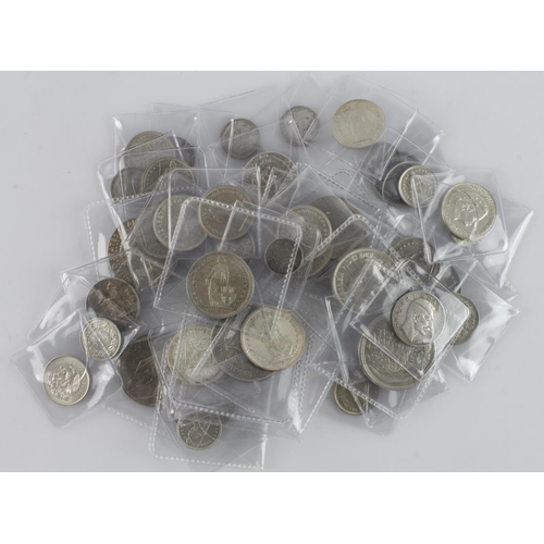 607 - World Silver Coins (45) 19th-20thC assortment, mixed grade including high grade.