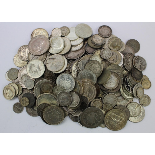 608 - World Silver coins (approx 1.7Kg), mixed countries, grades & denominations