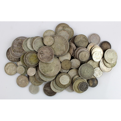 609 - World Silver Coins 19th-20thC, 662g, mixed content.