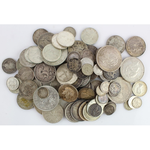 610 - World Silver Coins 19th-20thC, 694g, mixed content.