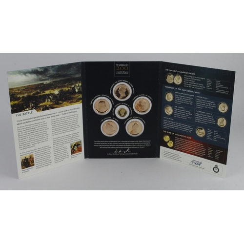 617 - Battle of Waterloo six piece medallion set. A complete set in the foldover display pack.