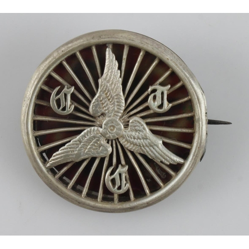 640 - Cycling Touring Club Victorian unmarked silver Membership badge/locket contains a celluloid 1883 Mem... 