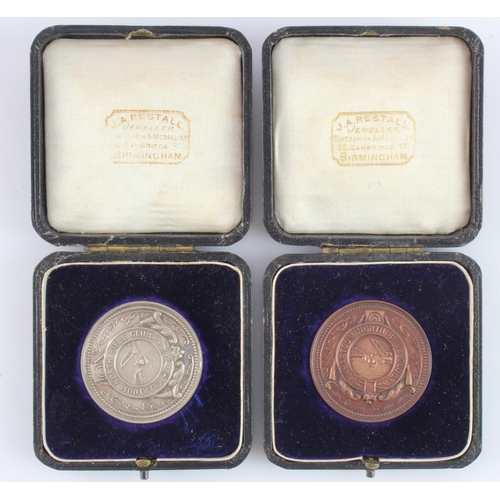 648 - Khartoum North Rifle Club silver hallmarked medal dated 1911-1912, and another in bronze for 1910-19... 