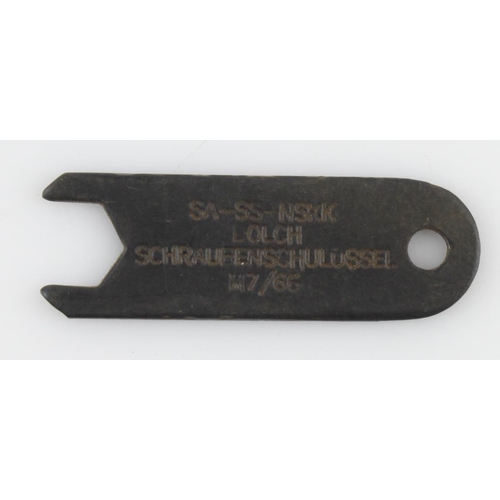 738 - German WW2 dagger spanner for securing the top nuts on SS, SA and NSKK daggers maker marked.