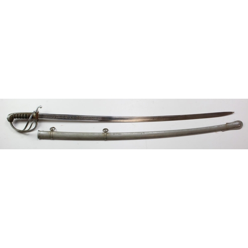 794 - Sword, a three bar 1821 type pattern sword, blade 35