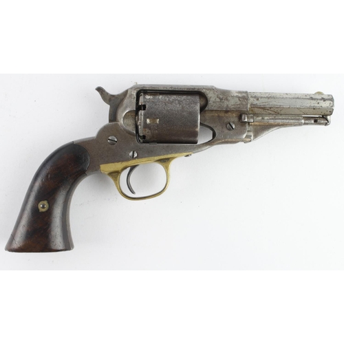 798 - United States .38 single-action rim-fire conversion of an M1863 Remington 'New Model' Police revolve... 