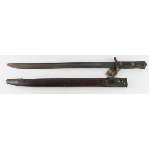 809 - WW1 British army 1907 Quillon bayonet, no markings.