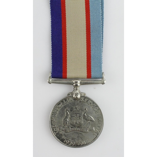 866 - Australian Service Medal 1939-1945 named (WX17381 R T Bell). 2/28th Infantry Battalion. Comes with c... 