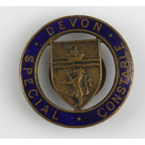 871 - Badge WW1 Devon Special Constabulary lapel badge.