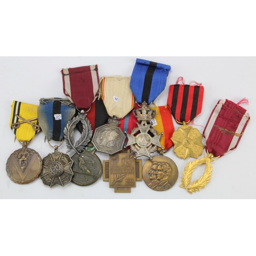 888 - Belgian medals 10x mostly different.