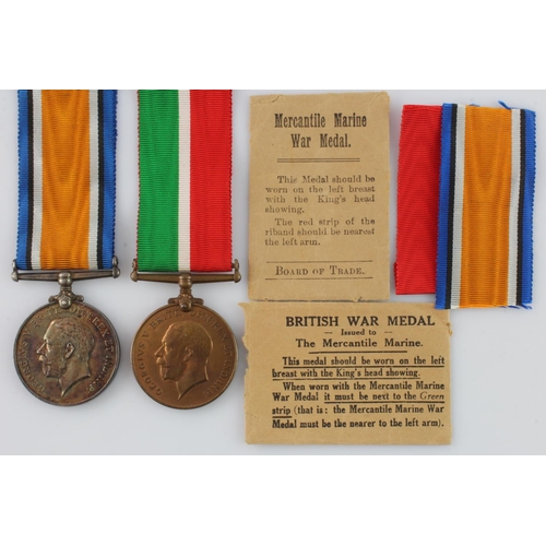 920 - BWM & Mercantile Marine Medal (Henry Lees) with original Board of Trade letter, medal envelope addre... 