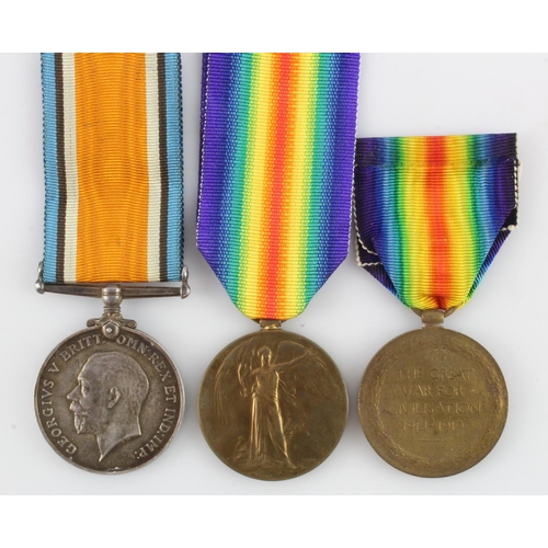 924 - BWM & Victory Medal (10416 Pte F J Winter Linc R). Served with 6th Bn.  Missing a 1915 Star. With Vi... 