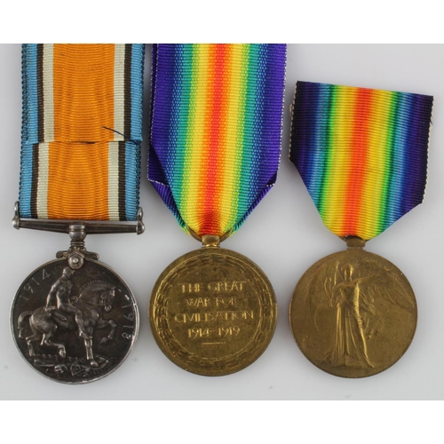 924 - BWM & Victory Medal (10416 Pte F J Winter Linc R). Served with 6th Bn.  Missing a 1915 Star. With Vi... 