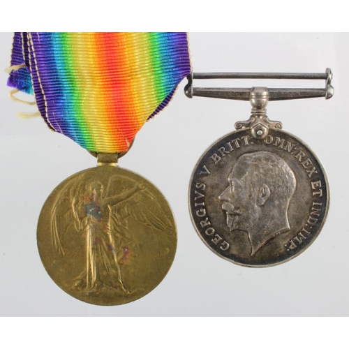 929 - BWM & Victory Medal (204065 Pte C W Purse Norfolk Regt) Wounded. Served with 9th Bn. Lived Hillborou... 