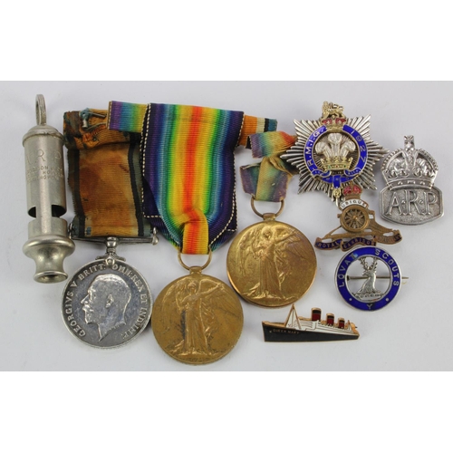 930 - BWM & Victory Medal (209937 Spr E T Nicholls RE). Victory Medal (156954 Gnr A S Smith RA), A silver ... 