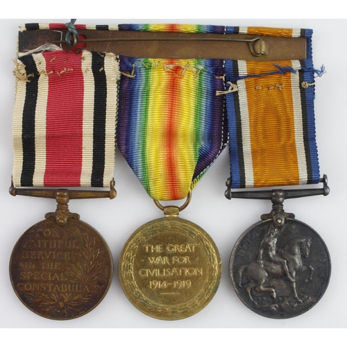 939 - BWM & Victory Medal (42306 Pte J Neath R. Scots) GVI Special Constabulary Medal (John Neath).  (3)