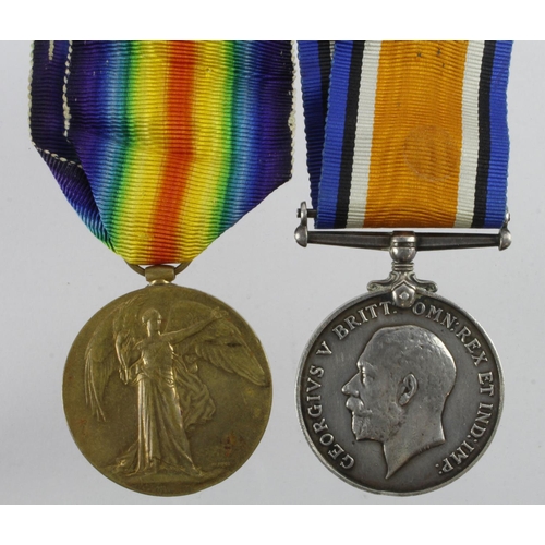 951 - BWM & Victory Medal named (5641 Pte F Hicks 21-London Regt)