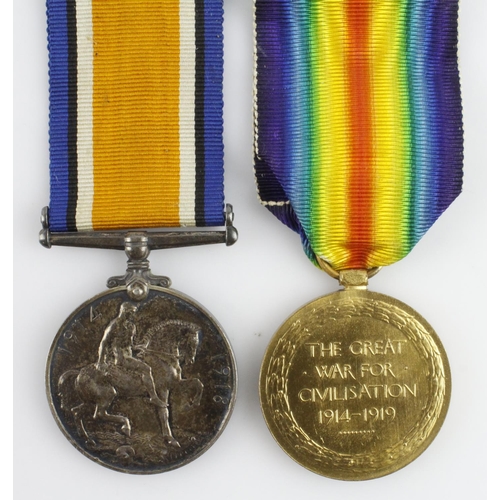 953 - BWM & Victory Medal named (M.15803 F J Peters J.R.A. RN) with copy medal roll.  (2)