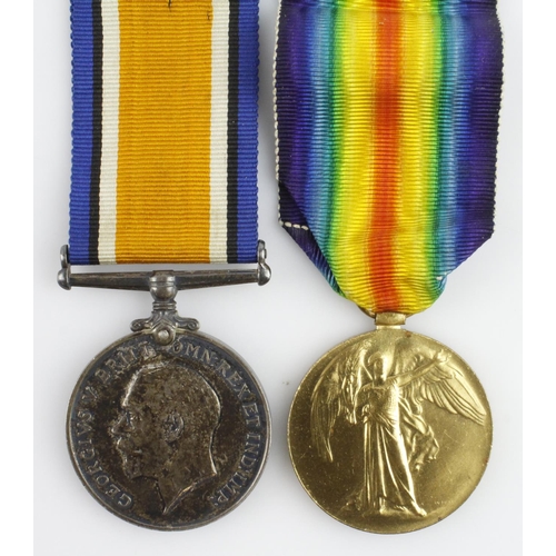 953 - BWM & Victory Medal named (M.15803 F J Peters J.R.A. RN) with copy medal roll.  (2)