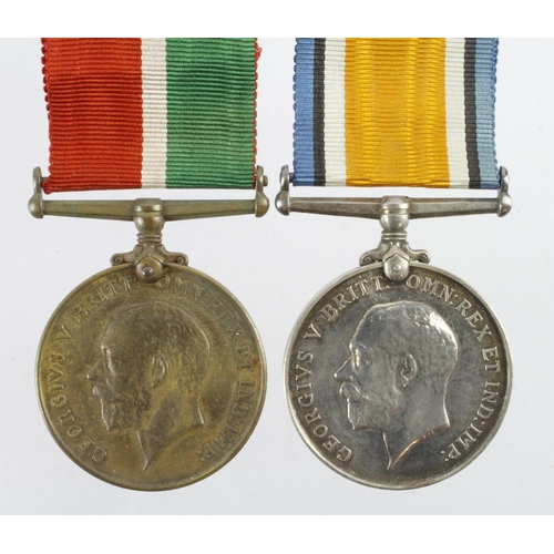 955 - BWM & Victory Medal named (William H. Thomson). Born Leith, 1884. With research.   (2)