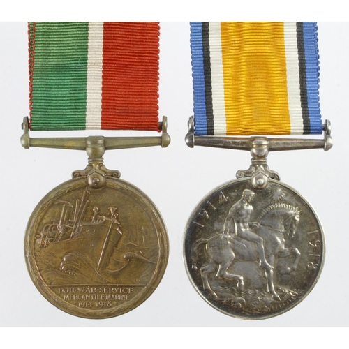 955 - BWM & Victory Medal named (William H. Thomson). Born Leith, 1884. With research.   (2)