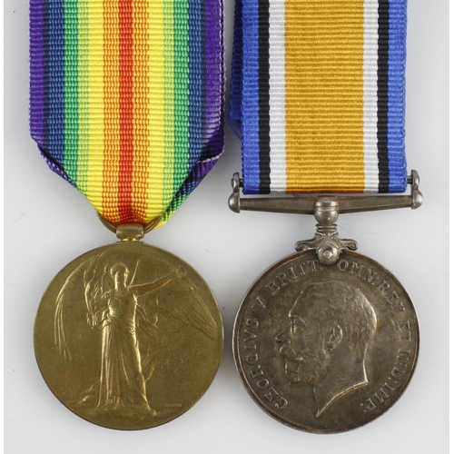 959 - BWM & Victory medals to 50725 Pte J Butcher Suffolk Regiment.