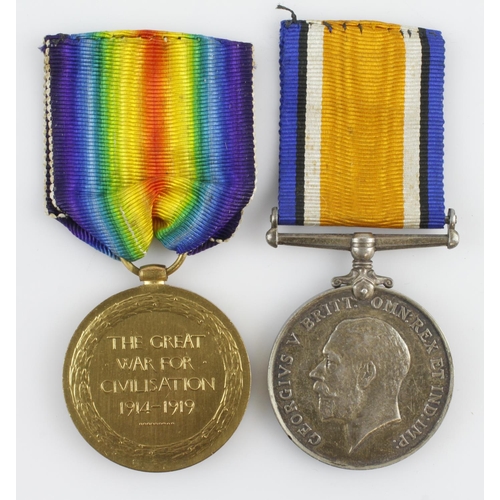 960 - BWM & Victory medals with original service documents to 67798 Cpl Leslie Ernest Wood Royal West Surr... 