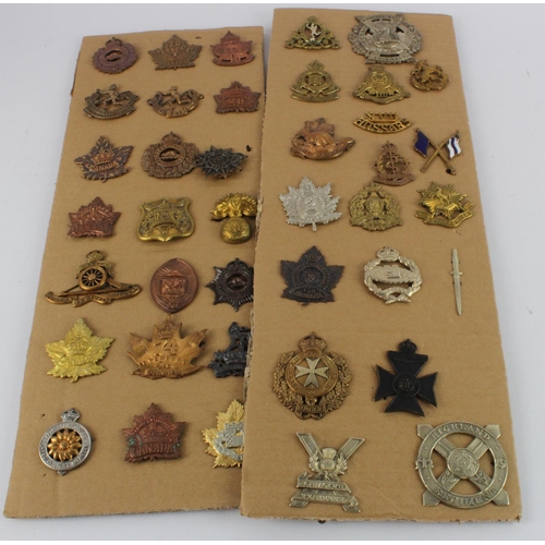 980 - Canadian Expeditionary Forces Cap Badges, a good collection with scarcer noted  (40)