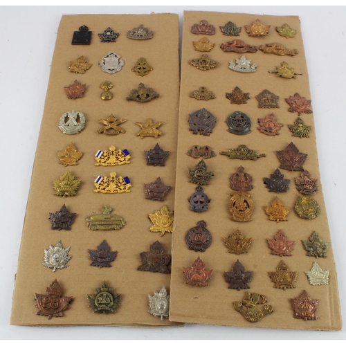 981 - Canadian Expeditionary Forces Collar Badges, a good collection with scarcer noted  (66)