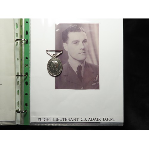 1060 - Distinguished Flying Medal GVI named (526603 Sgt C J Adair RAF). With large folder of collector rese... 